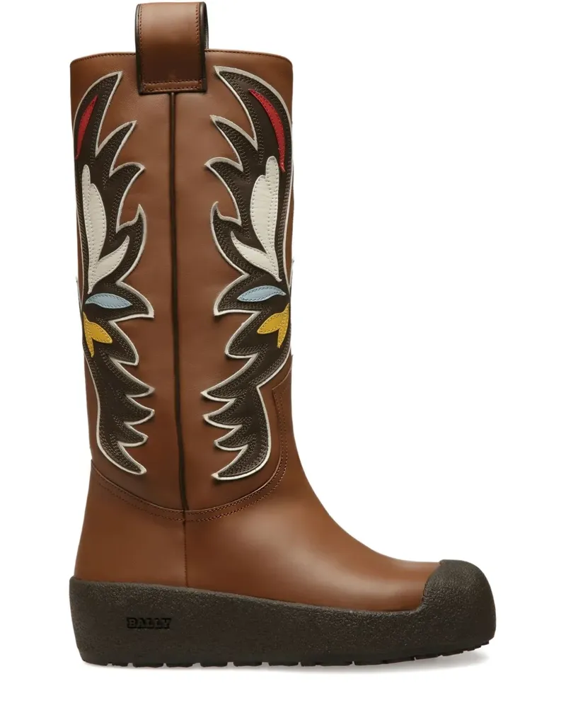 Bally Stiefel mit Flügel-Inlay - Braun Braun