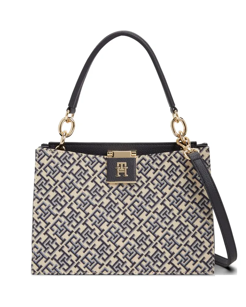 Tommy Hilfiger monogram-print tote bag - Blau Blau