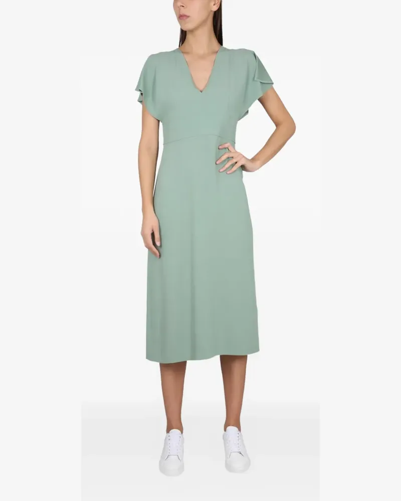 HUGO BOSS V-neck midi dress - Grün Grün