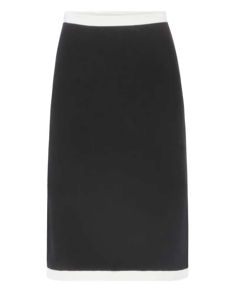 Nina Ricci Gestrickter Midirock - Schwarz Schwarz