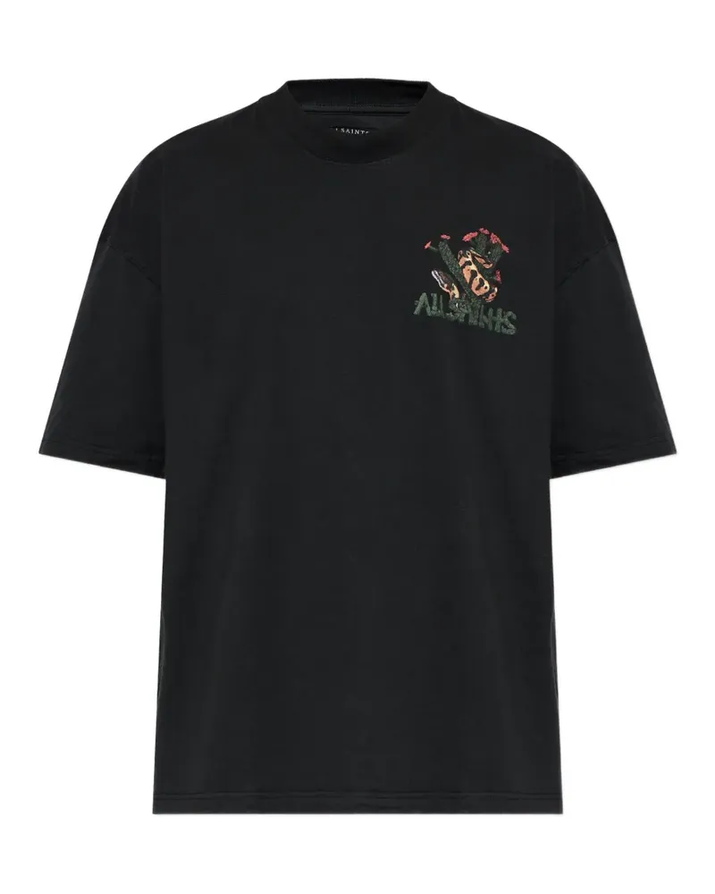 AllSaints T-Shirt mit Totenkopf-Print - Schwarz Schwarz