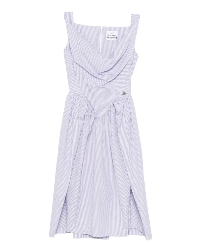 Vivienne Westwood Sunday striped-pattern mini dress - Weiß Weiß