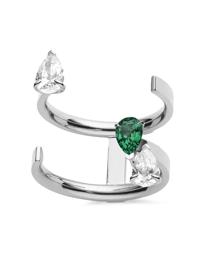 Repossi 18kt Serti sur Vide Weißgoldring mit Diamanten - Silber Silber