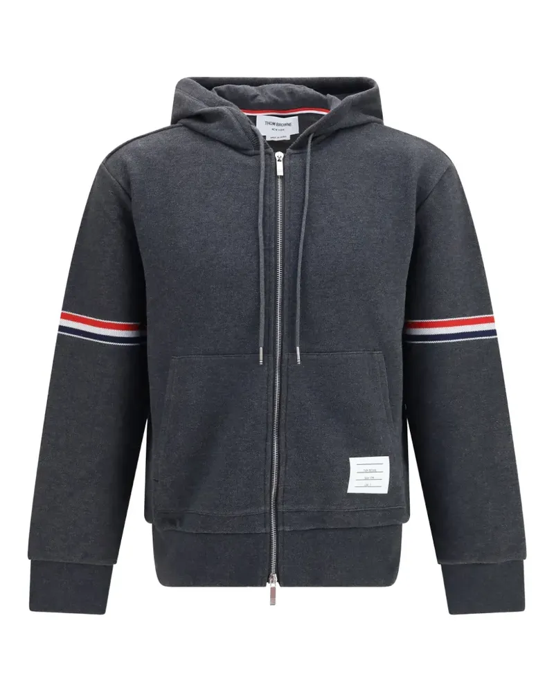 Thom Browne 4-Bar Piqué-Hoodie - Grau Grau