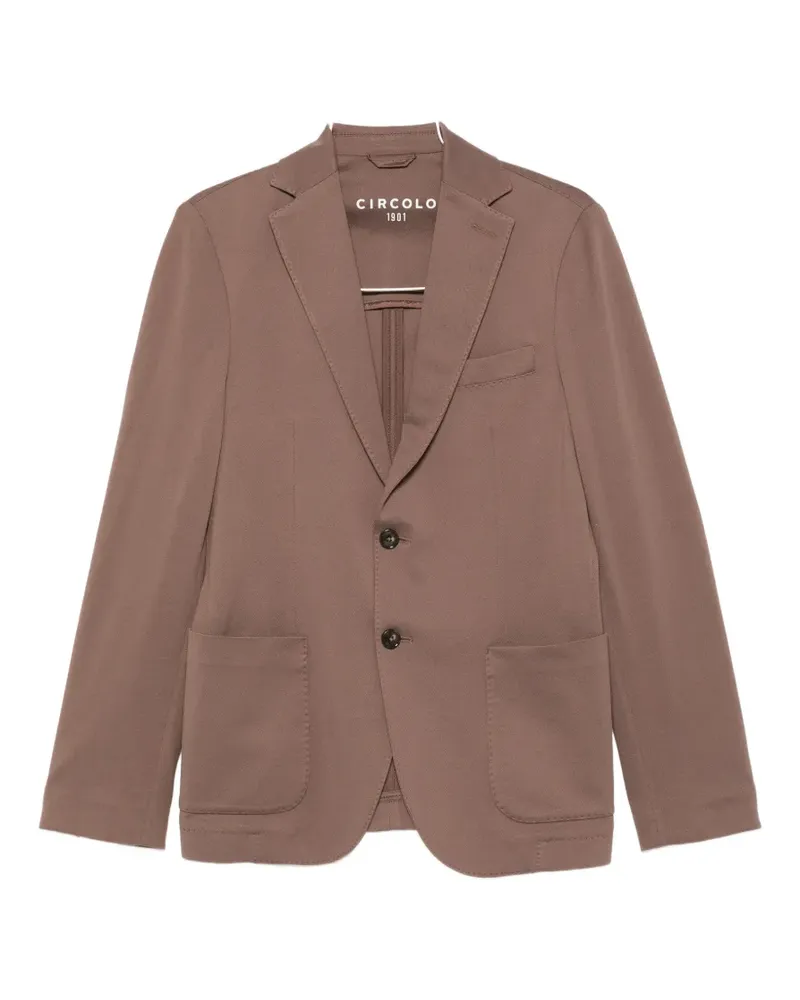 CIRCOLO 1901 single-breasted pocket blazer - Braun Braun