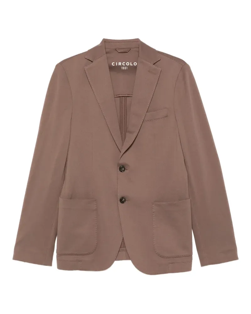 CIRCOLO 1901 single-breasted pocket blazer - Braun Braun
