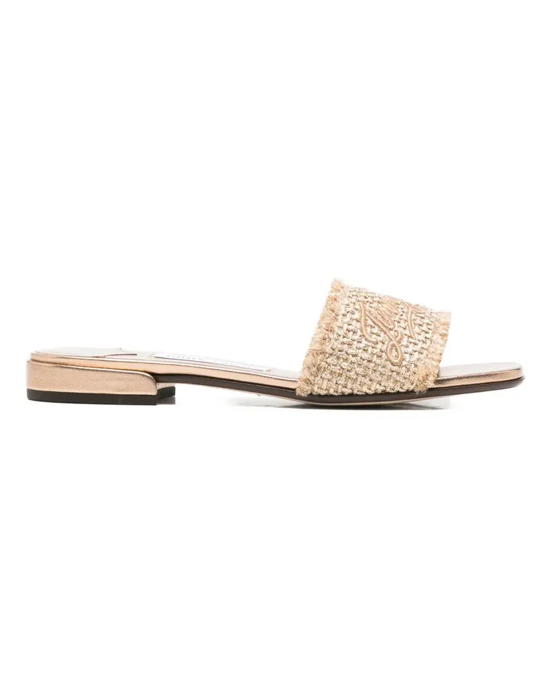 Jimmy Choo Joa frayed sandals - Gold Gold