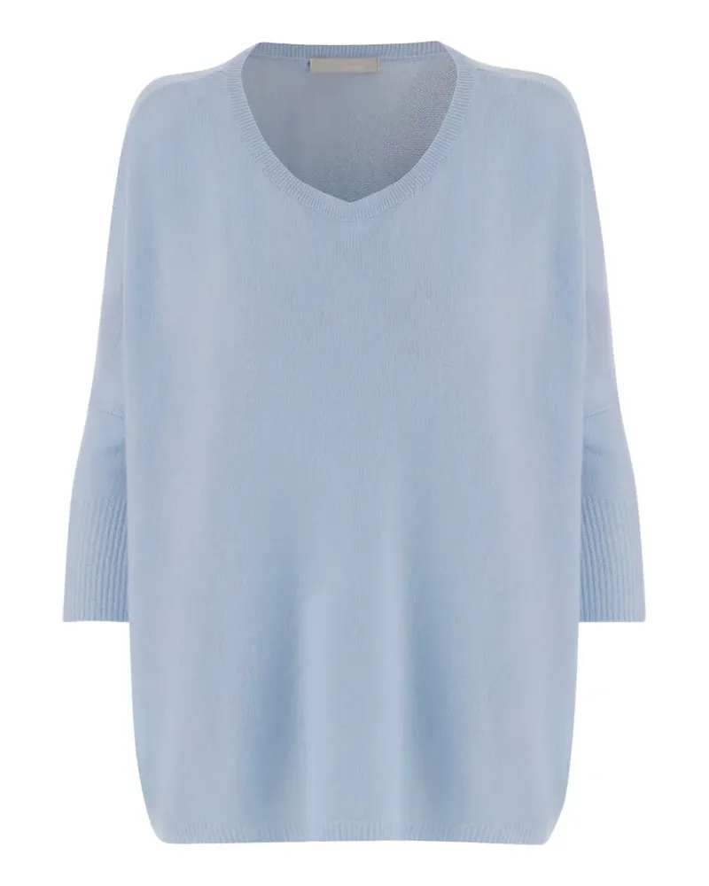 ALLUDE V-neck ribbed sweater - Blau Blau