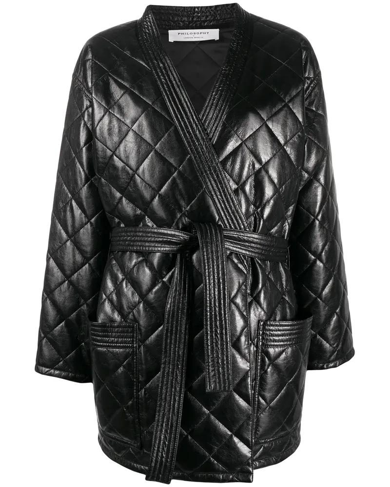 Philosophy Di Lorenzo Serafini quilted padded jacket - Schwarz Schwarz