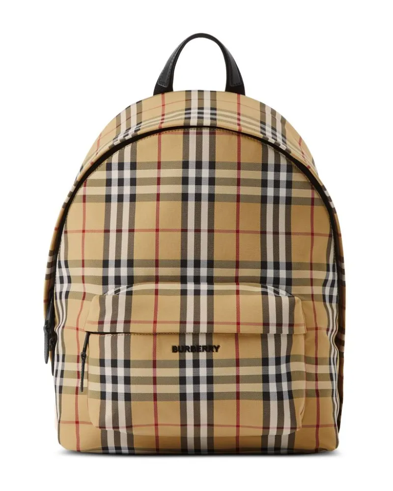Burberry Jett Rucksack mit Vintage-Check Braun