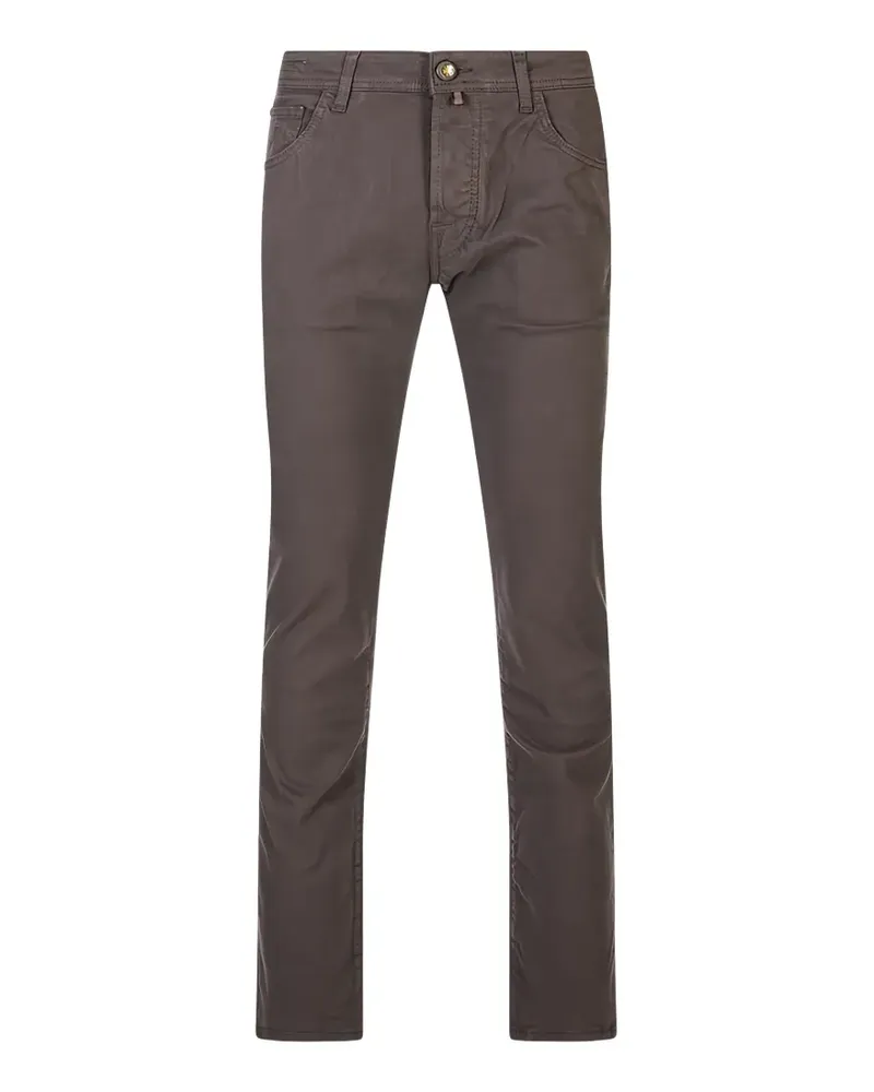 Jacob Cohën Hose mit Logo-Patch - Braun Braun