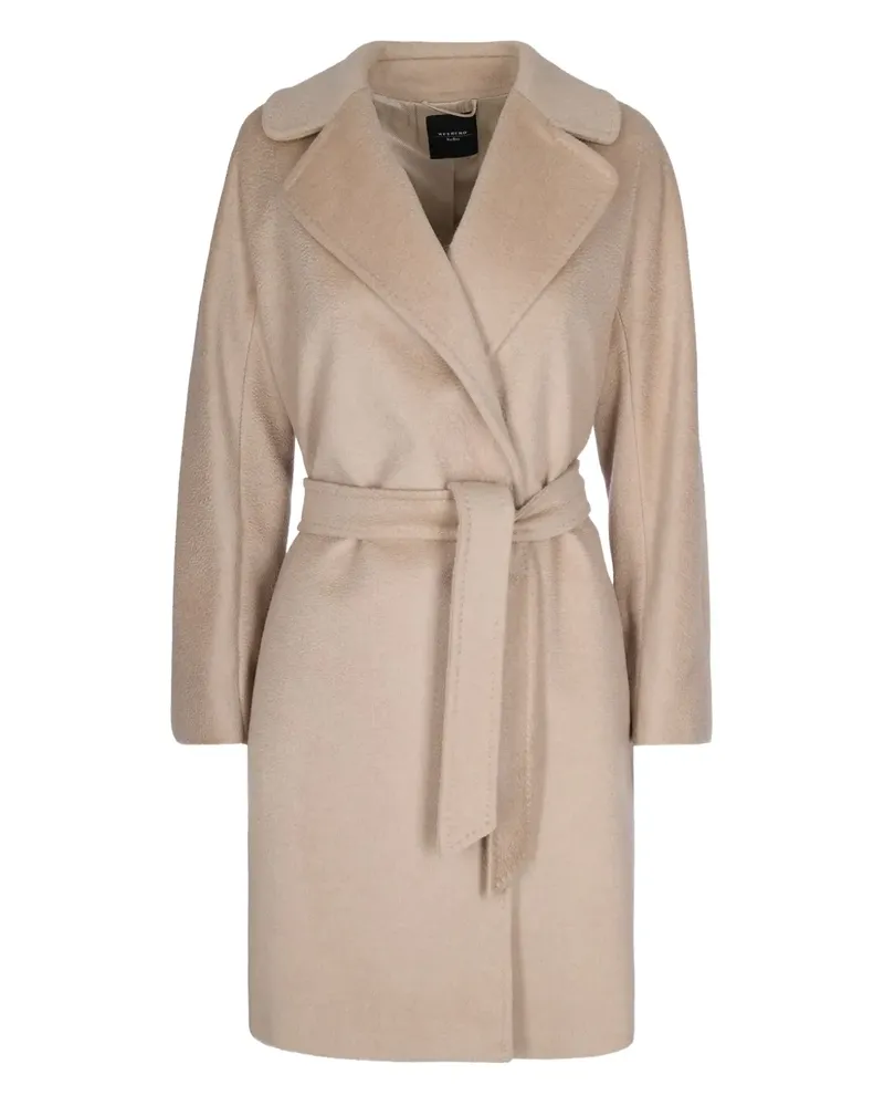 Max Mara Mantel mit Gürtel - Nude Nude
