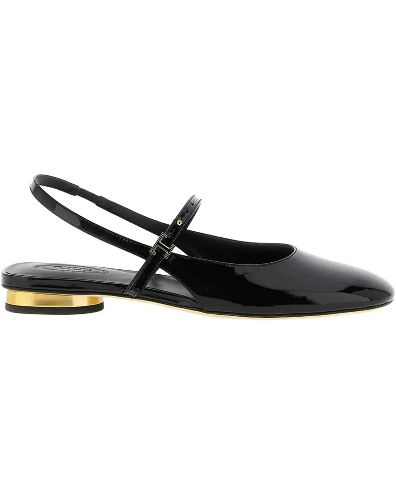 TOD'S patent leather mary jane ballet flats - Schwarz Schwarz