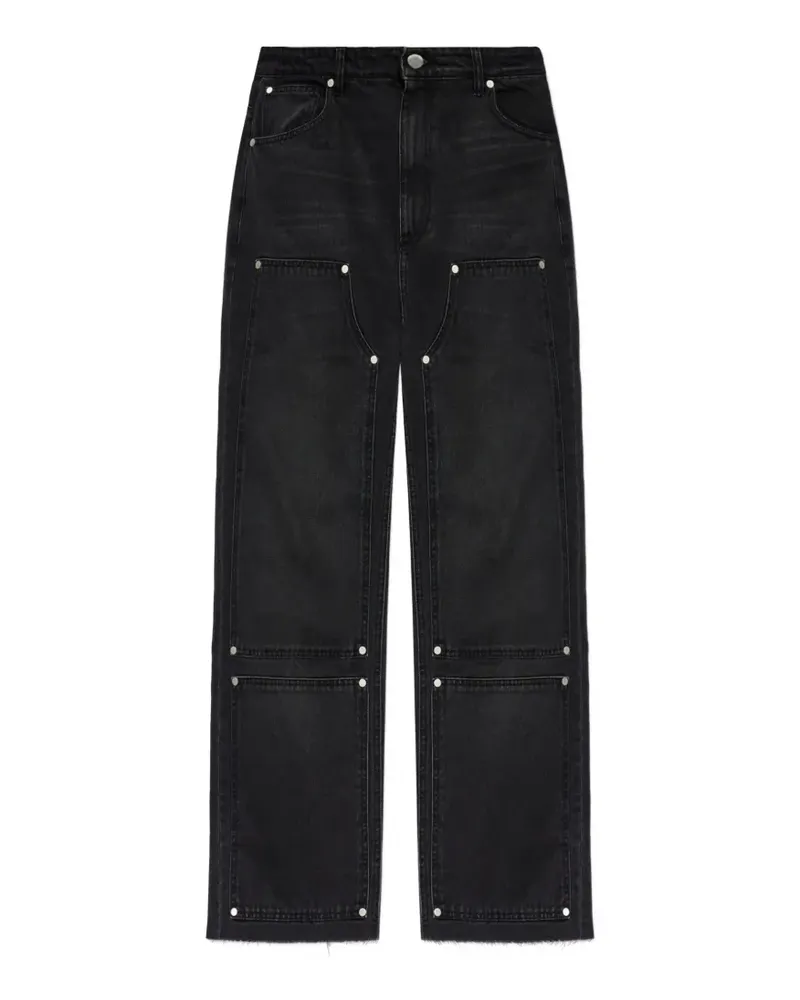 44 LABEL GROUP panelled riveted trousers - Schwarz Schwarz