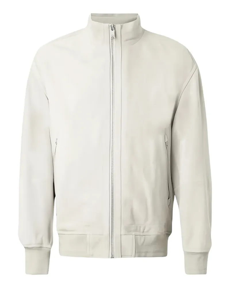 HUGO BOSS Bomberjacke aus Leder - Nude Nude