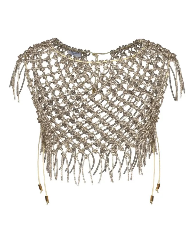 HIBOURAMA Crystal hand-woven top - Gold Gold