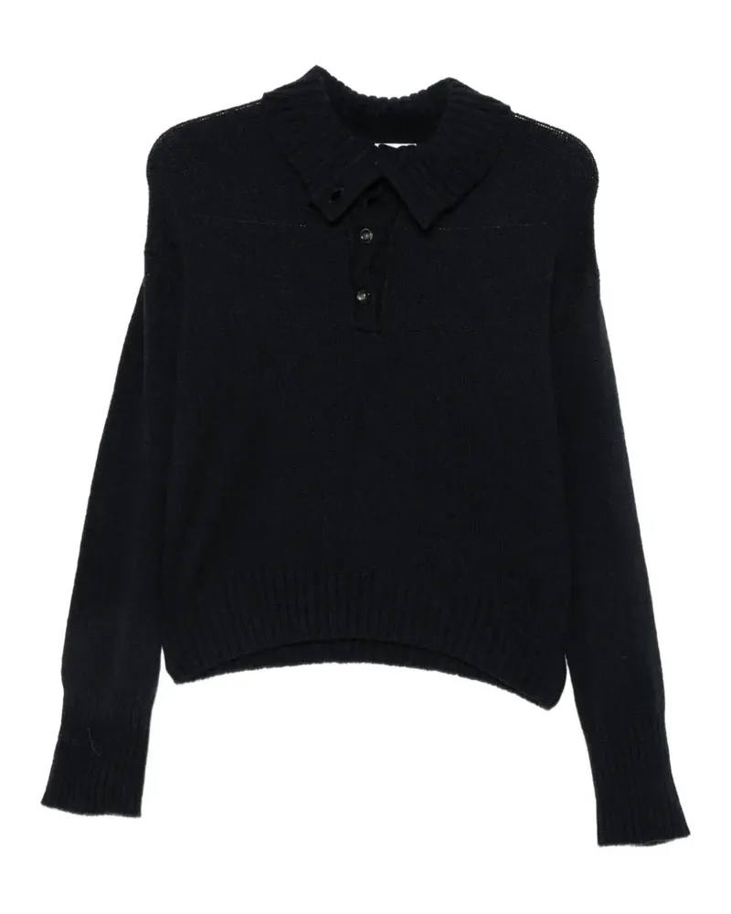 Roberto Collina button-fastening ribbed-trim sweater - Schwarz Schwarz