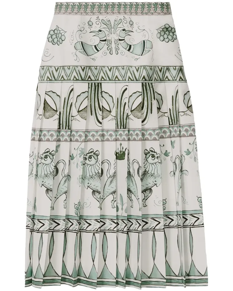 Fabiana Filippi Midirock mit Print - Weiß Weiß