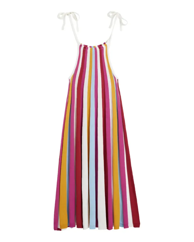 Chinti & Parker Midikleid mit gestreiften Trägern - Weiß Weiß