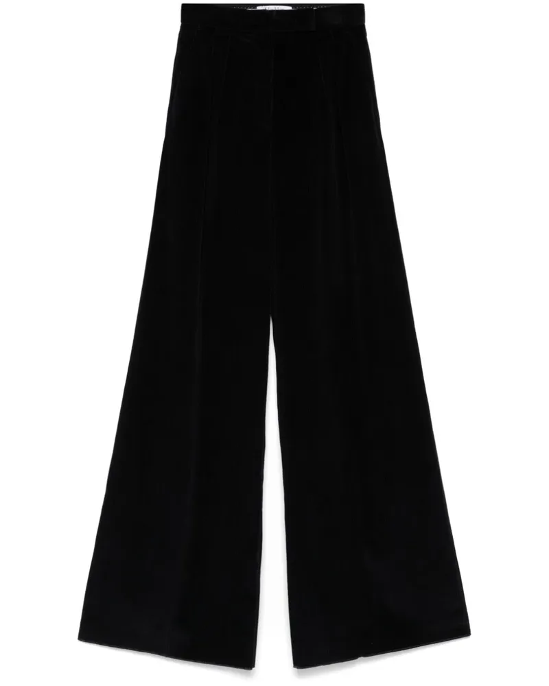 Max Mara Samthose mit weitem Bein - Blau Blau