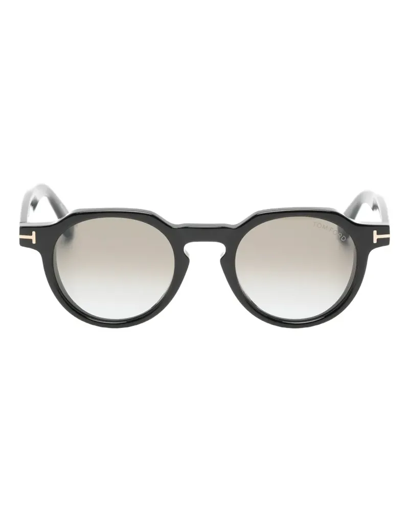 Tom Ford Thomas02 Sonnenbrille mit rundem Gestell - Schwarz Schwarz