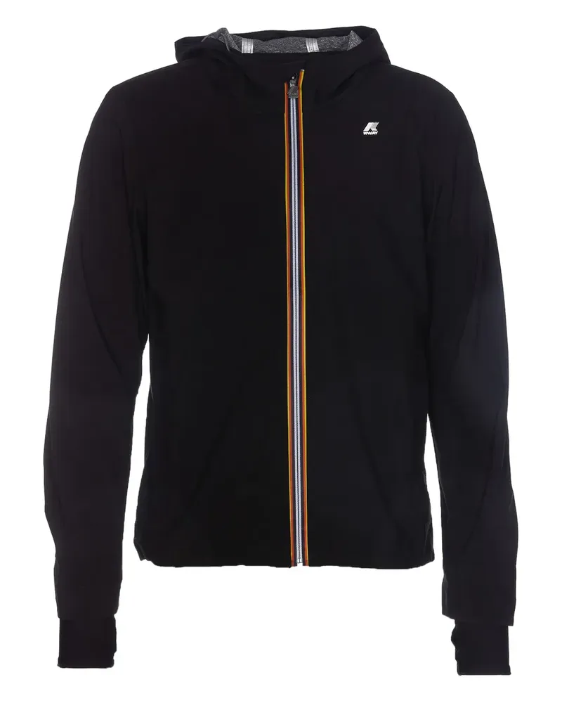K-Way Kapuzenjacke mit Logo-Print - Blau Blau