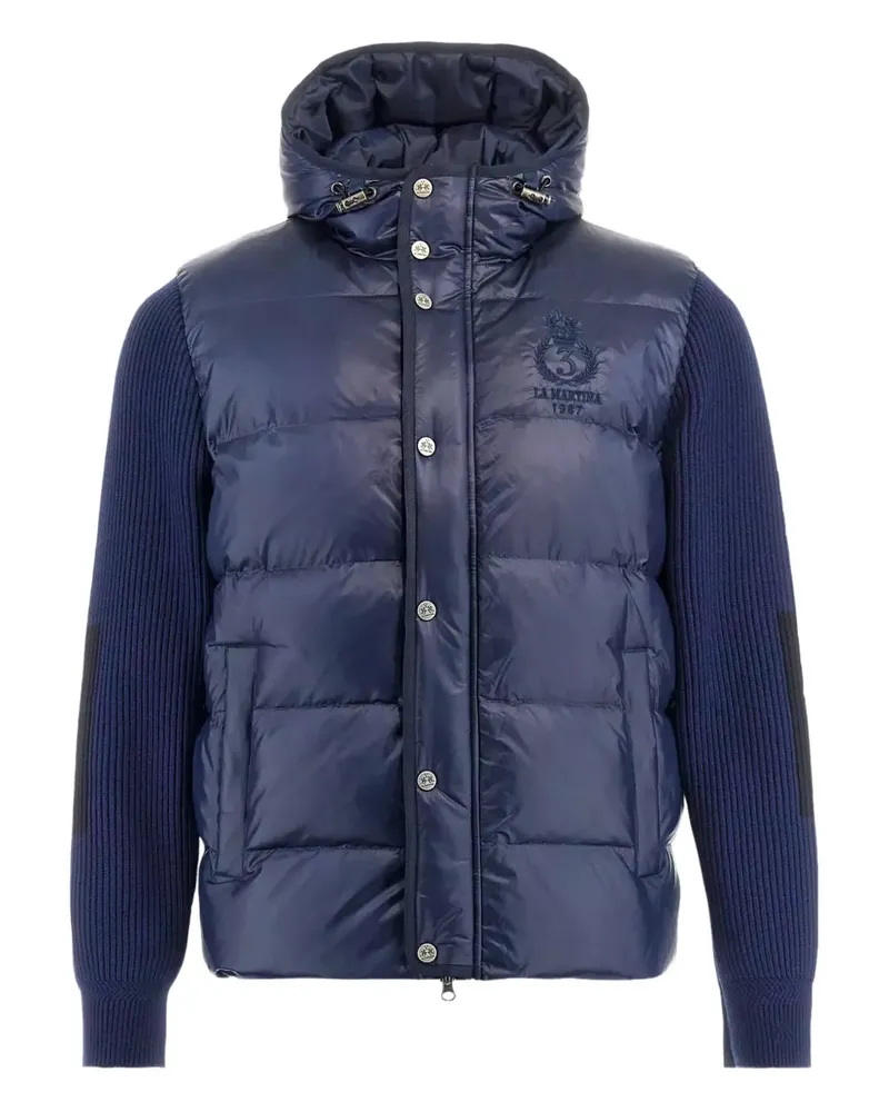 La Martina Wattierte Baptist Kapuzenjacke - Blau Blau