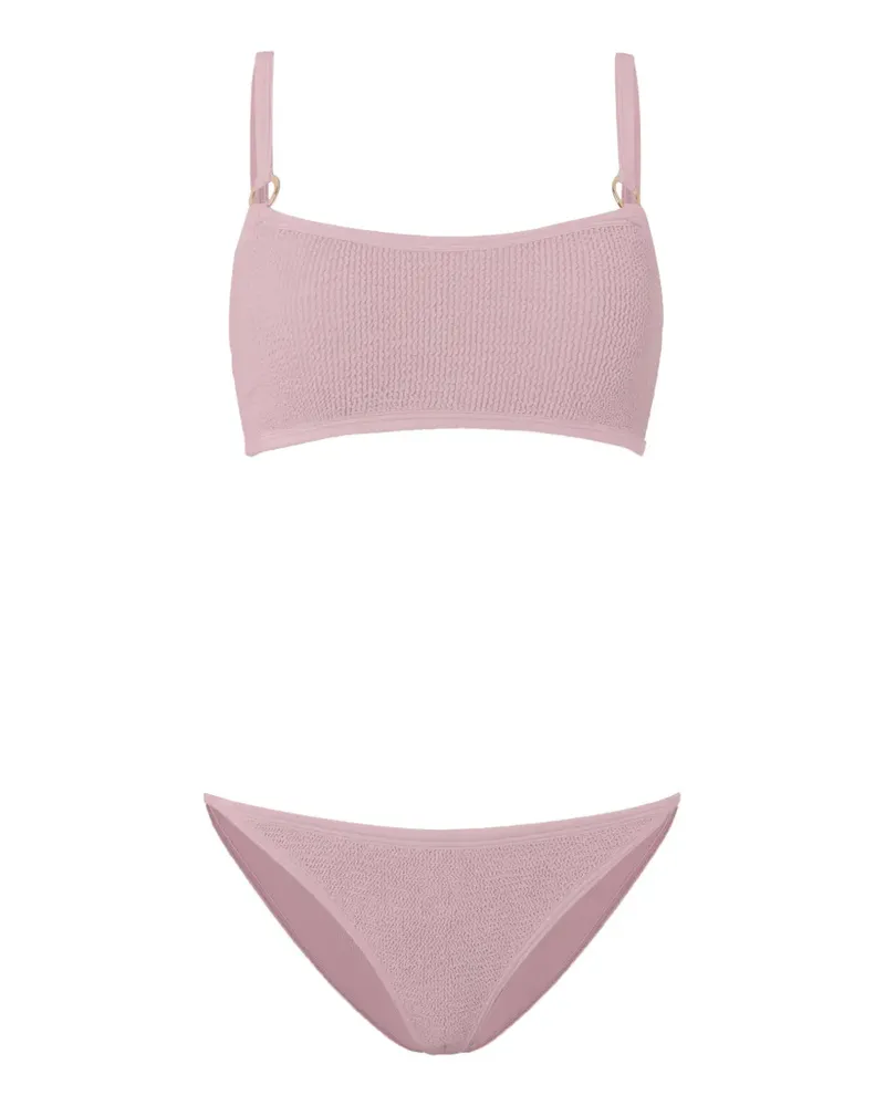 Hunza G Iris Bikini in Knitteroptik - Rosa Rosa