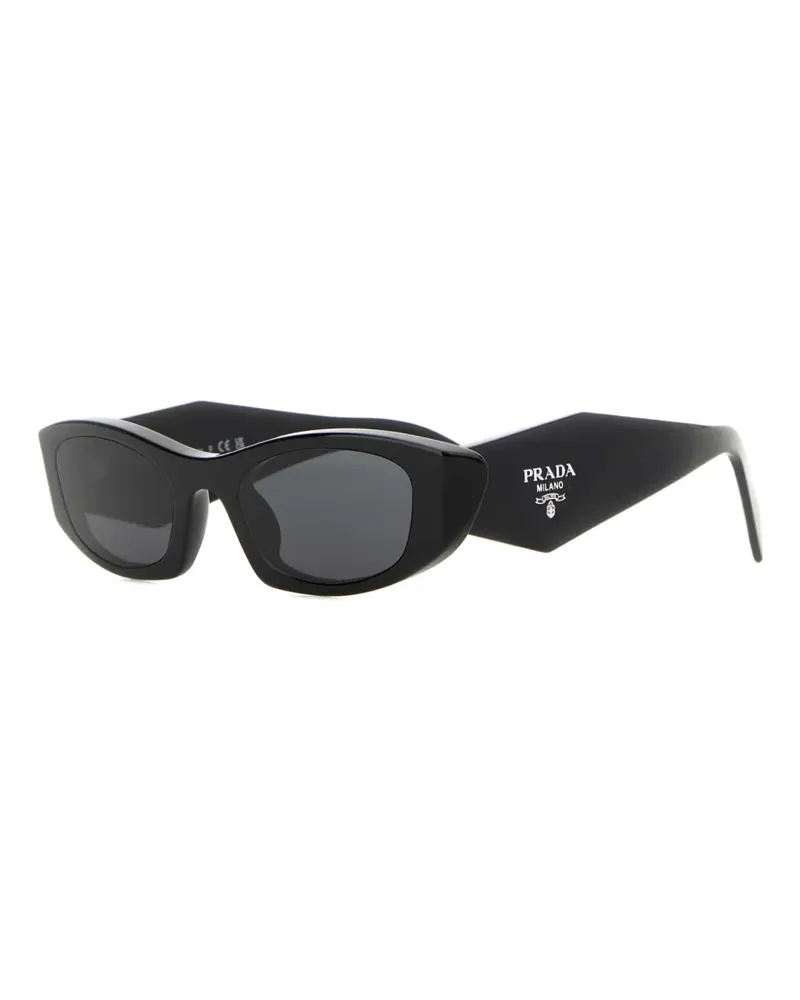Prada Sonnenbrille mit geometrischem Gestell - Schwarz Schwarz