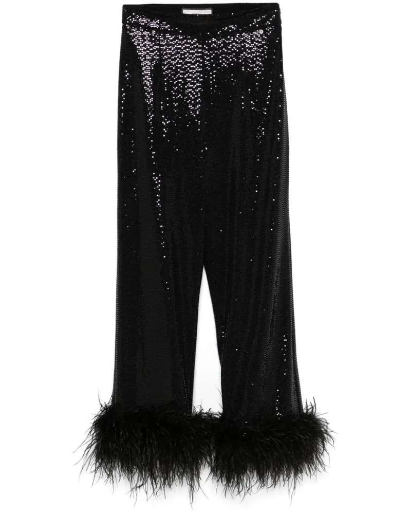 NISSA Hose mit Pailletten - Schwarz Schwarz