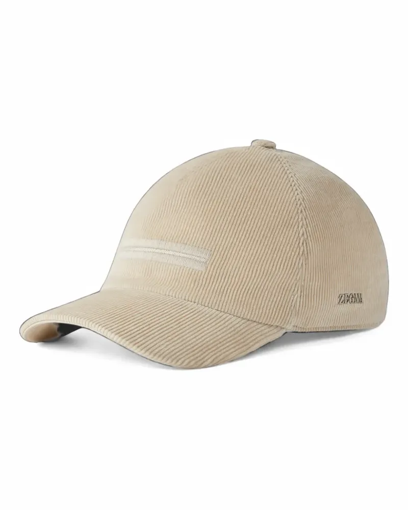 Ermenegildo Zegna white Cashco baseball cap - Nude Nude