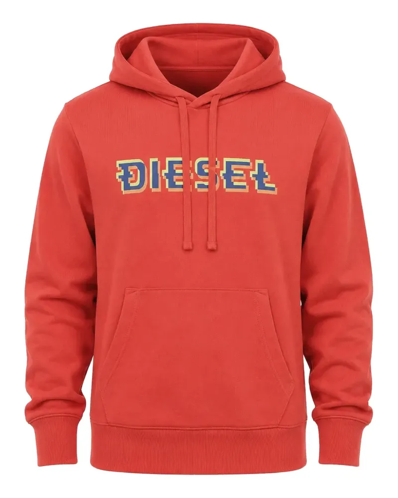 Diesel Hoodie mit Logo-Print - Rot Rot