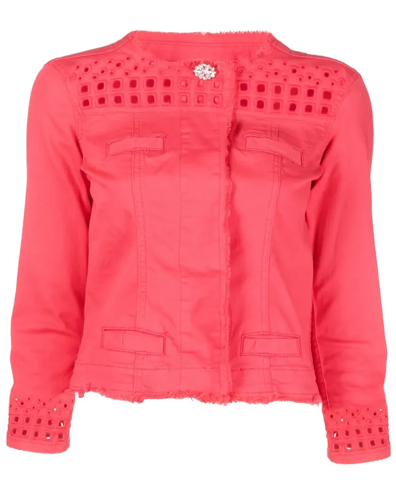 Liu Jo Cropped-Jacke mit Rüschenkragen - Rot Rot