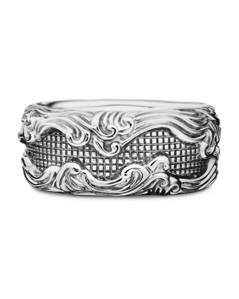 David Yurman Waves Ring aus Sterlingsilber 10mm Silber