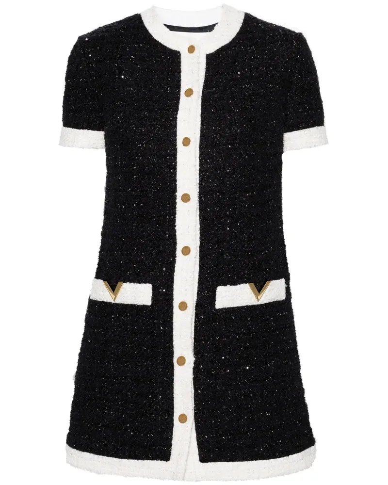 Valentino Garavani VLogo Signature Tweed-Minikleid - Blau Blau