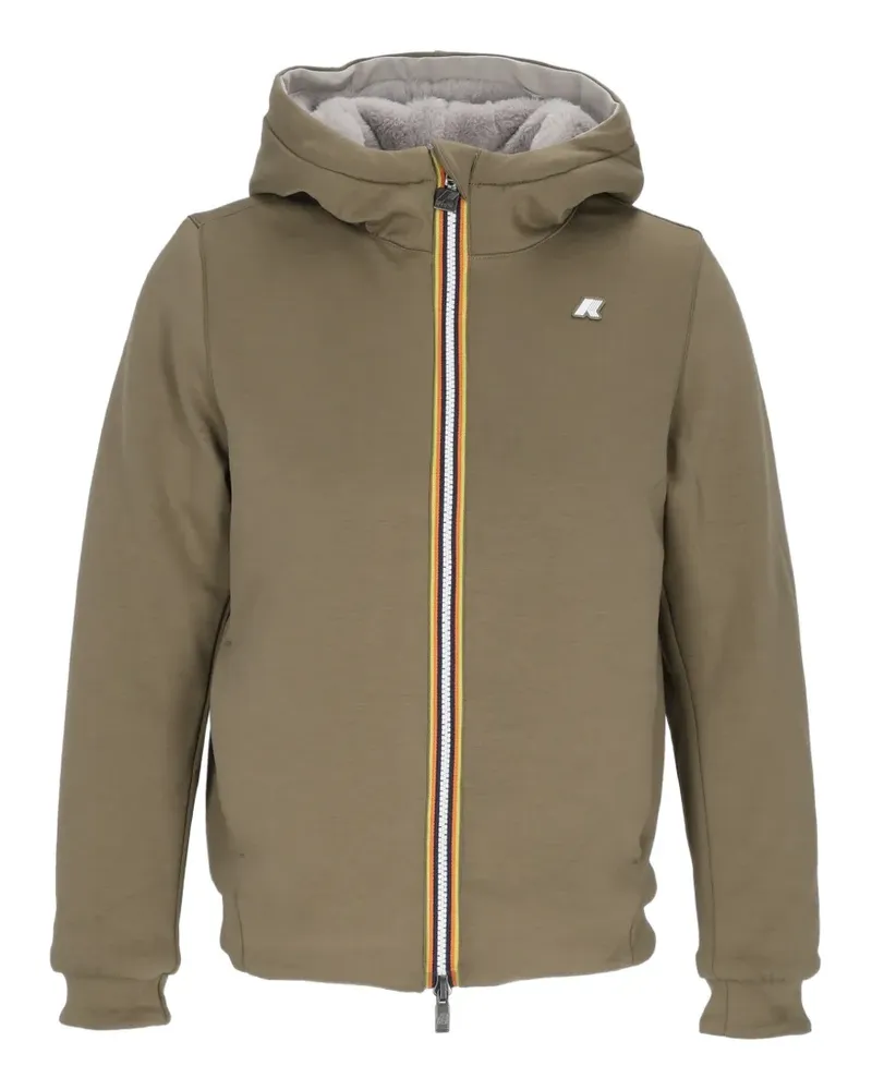 K-Way Wendbare Jacke aus Faux Fur - Grün Grün