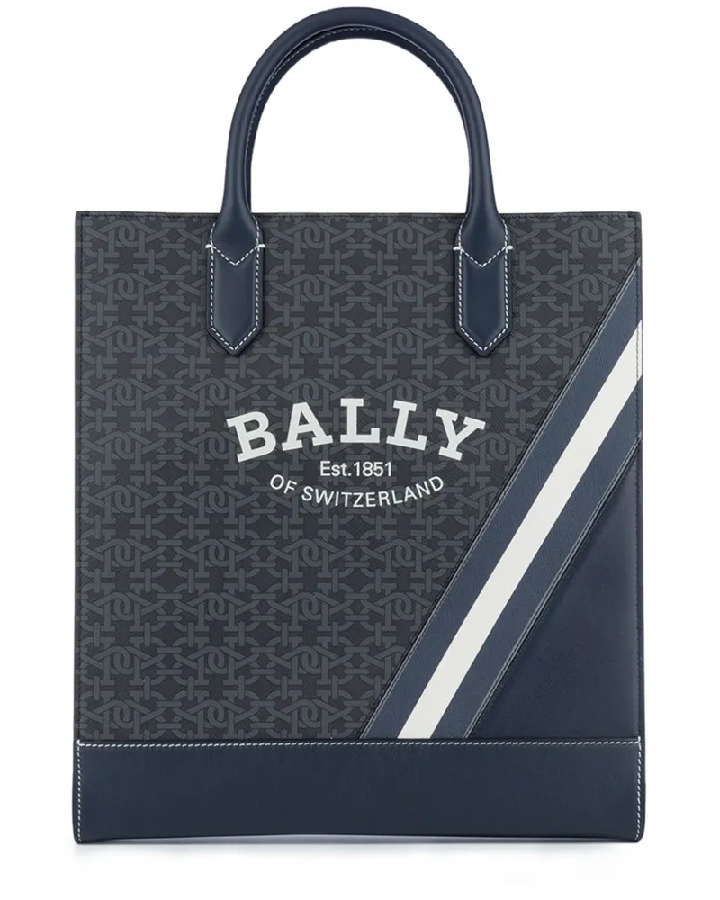 Bally Handtasche mit Logo-Print - Blau Blau