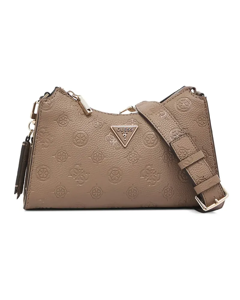 Guess Cresidia embossed logo-plaque cross body bag - Braun Braun