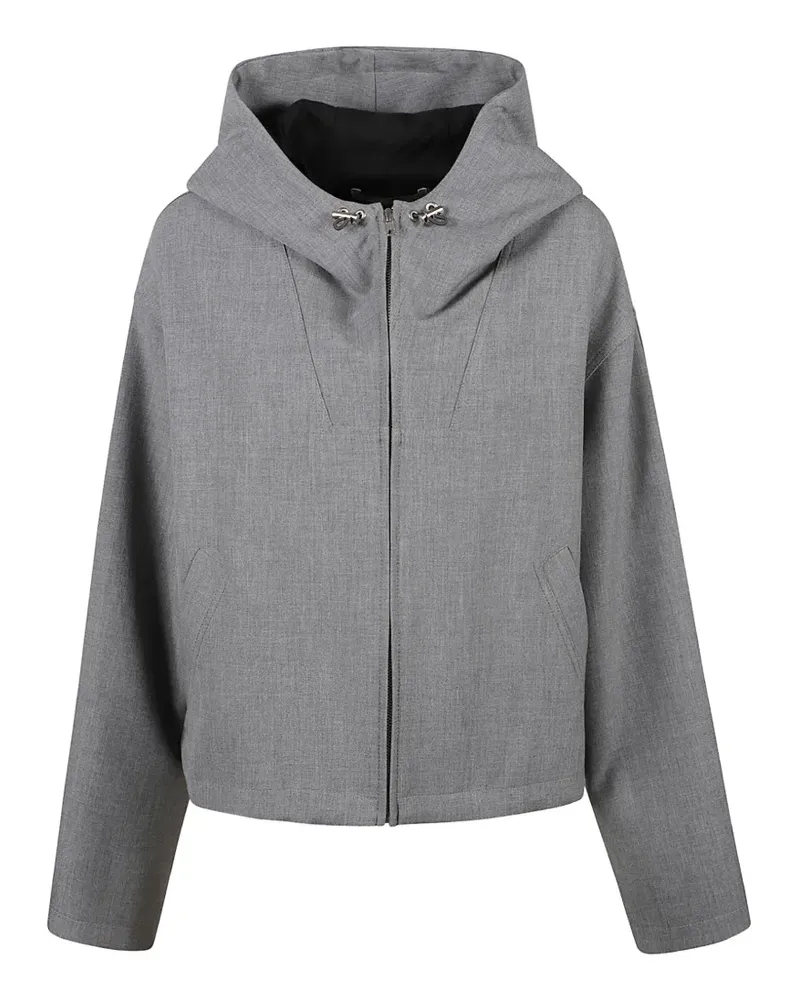 IRO Maureen hooded zip-up cropped jacket - Grau Grau