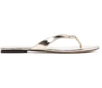 Flache Sandalen - Gold