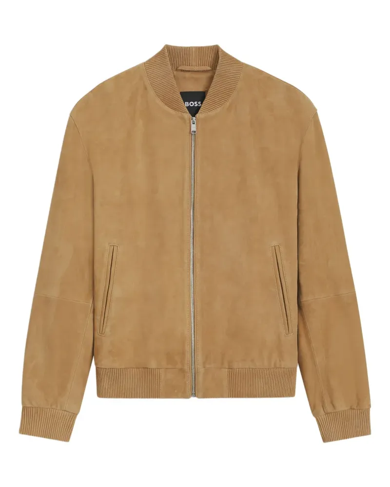 HUGO BOSS Bomberjacke aus Wildleder - Braun Braun