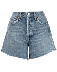 AGOLDE Jeans-Shorts im Distressed-Look Blau