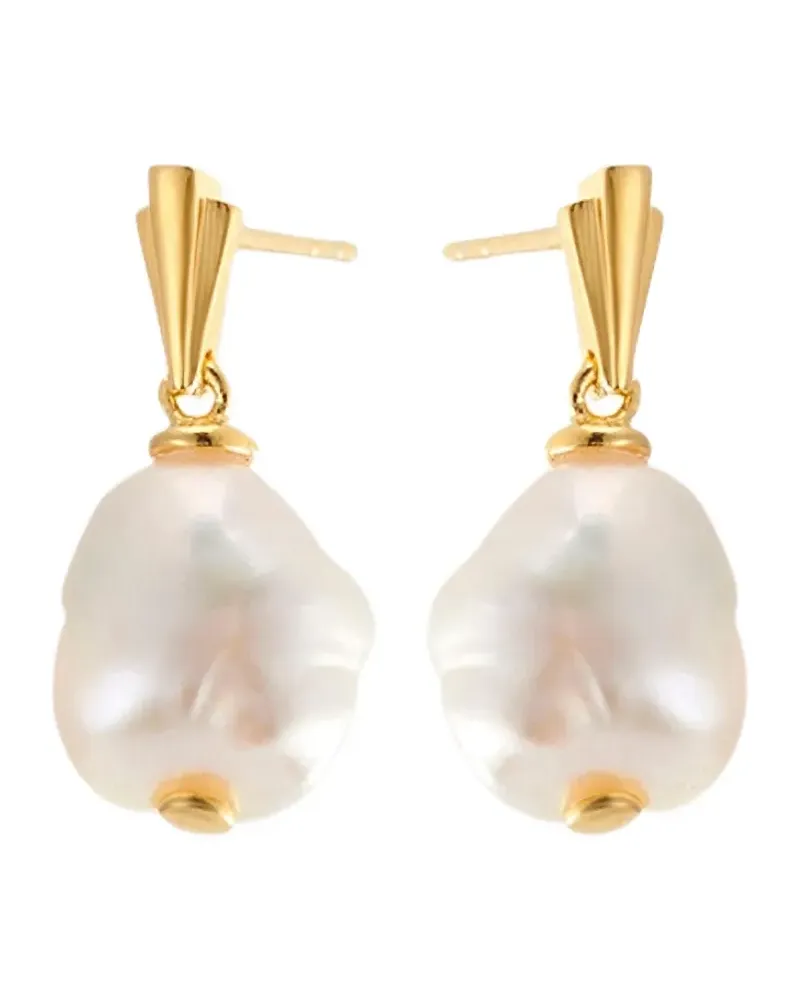 V By Laura Vann Coco Pearl drop earrings - Gold Gold