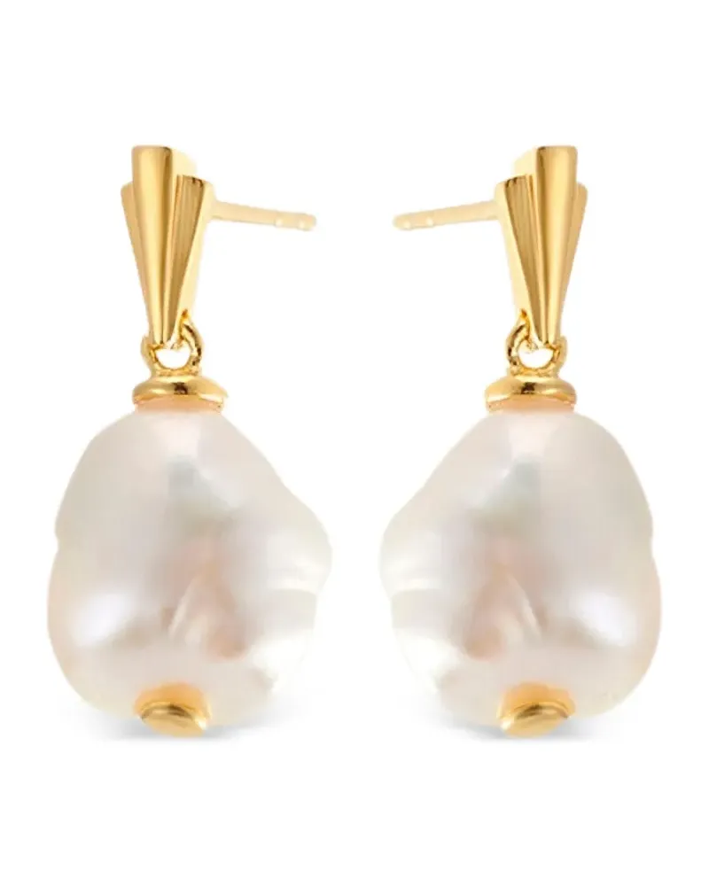 V By Laura Vann Coco Pearl drop earrings - Gold Gold