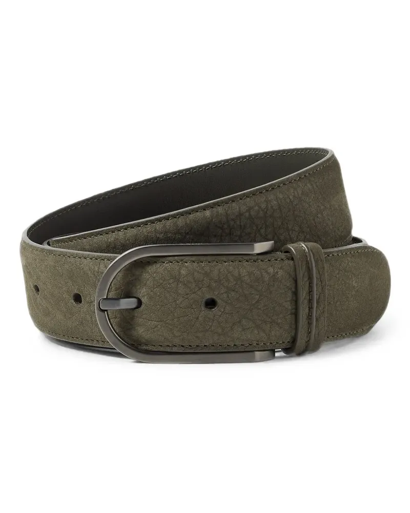 Ermenegildo Zegna Gürtel aus Nubukleder - Grün Grün