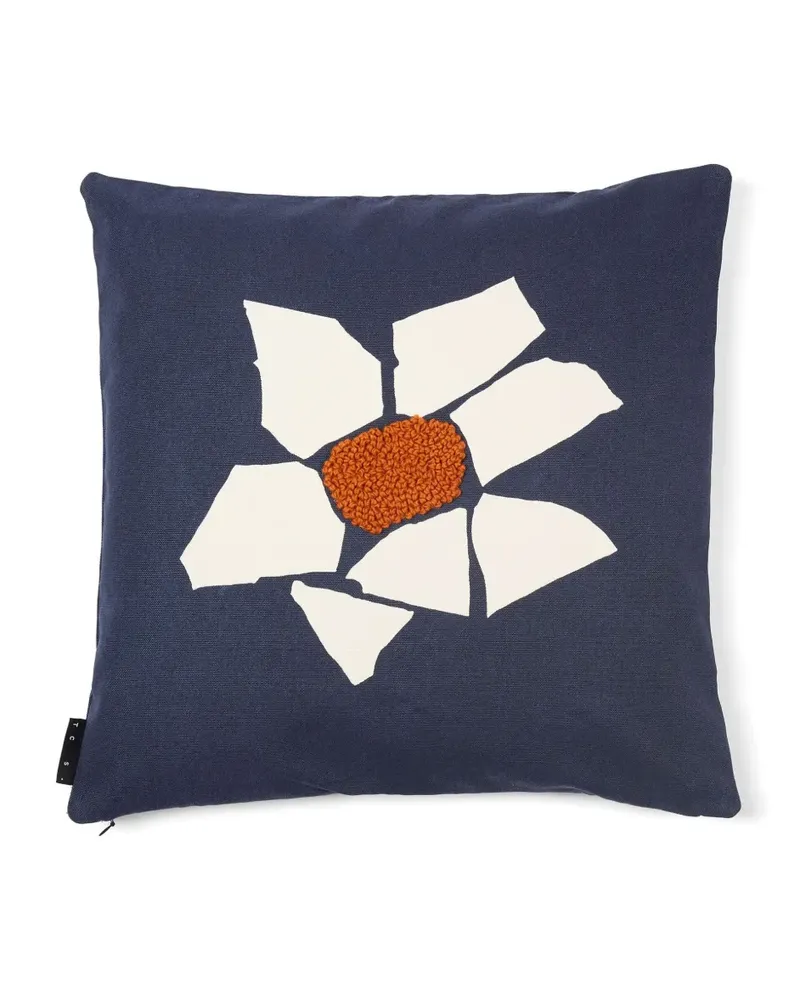 The Conran Shop x Charlie Sheppard Mosaik-Blumenkissen (50cm x 50cm) - Blau Blau