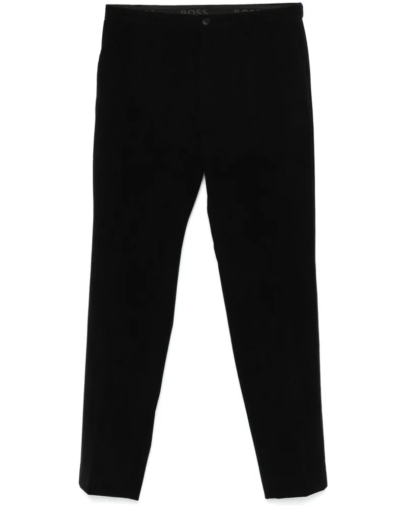 HUGO BOSS Slim-Fit-Hose aus Cord - Schwarz Schwarz