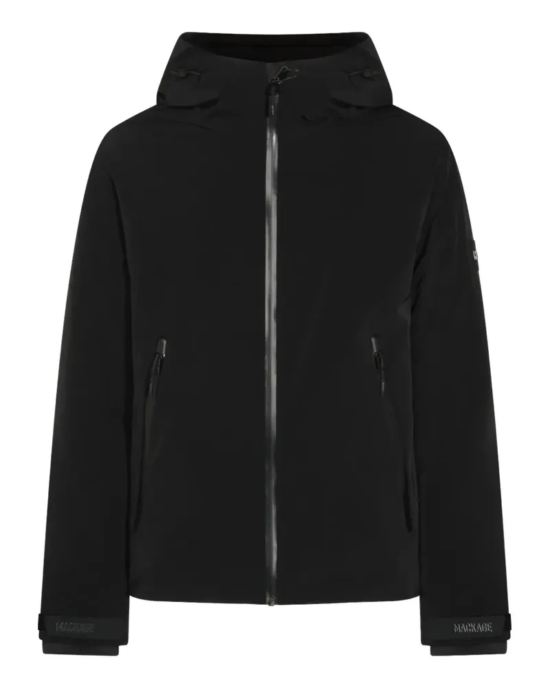 Mackage Kapuzenjacke mit Reißverschluss - Schwarz Schwarz