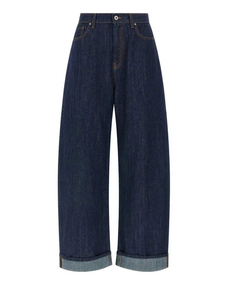 P.A.R.O.S.H. P.A.R.O H. Weite Jeans mit Umschlag - Blau Blau
