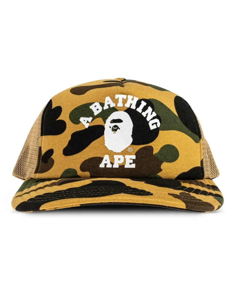 BAPE Baseballkappe mit Camouflage-Print - Gelb Gelb